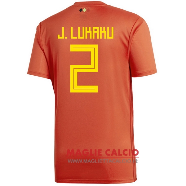 nuova maglietta belgio 2018 j.lukaku 2 prima